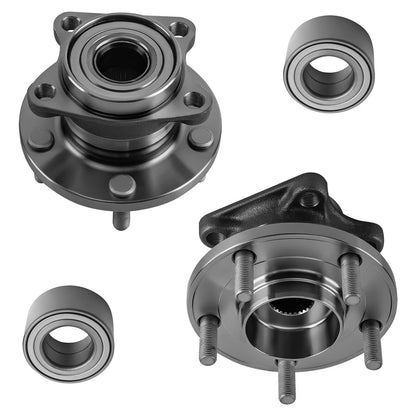 Front and Rear Wheel Bearing and Hub Assembly Kit for Mazda CX-9 (2007–2015) AWD