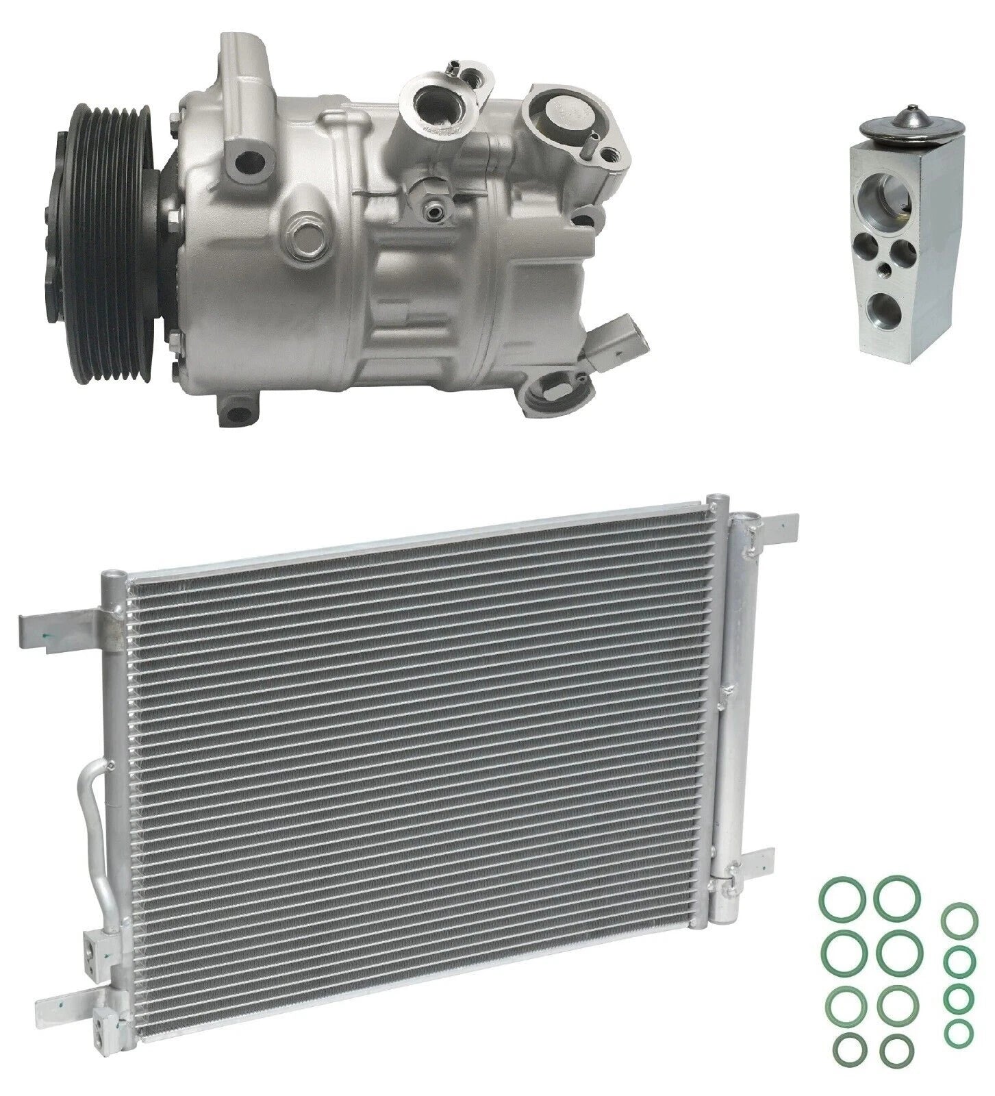 AC Compressor Kit With Condenser Replacement for Volkswagen Tiguan 1.4L (2020–2021)