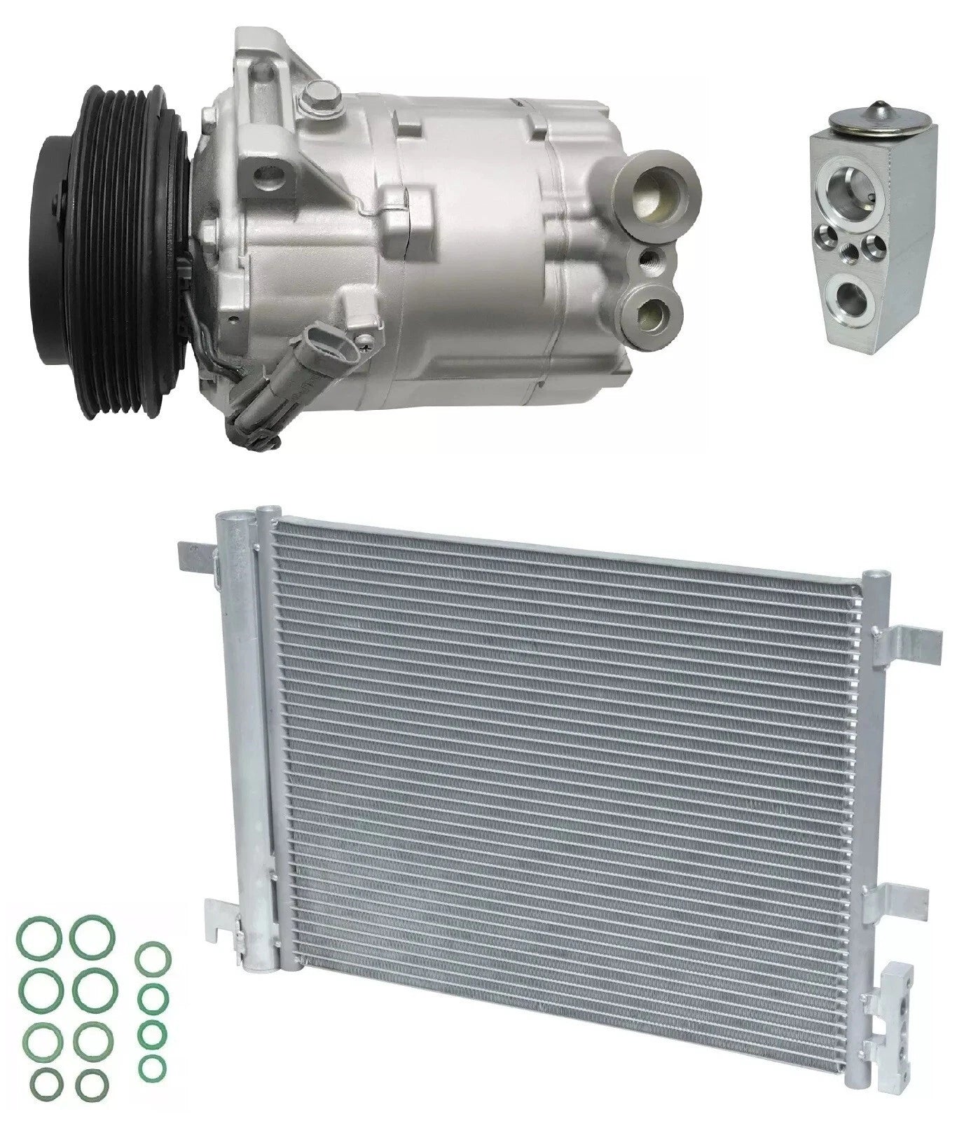 AC Compressor Kit w Condenser for Chevrolet HHR 2.2L 2.4L (2008–2011)