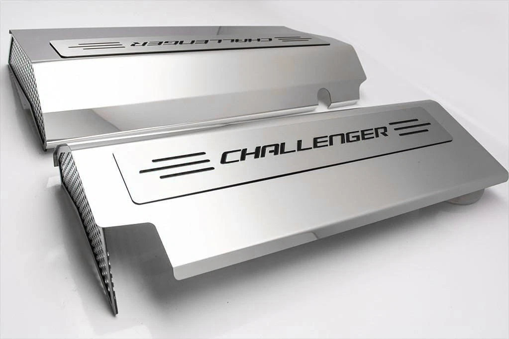 Fuel Rail Covers Black Solid Vinyl Challenger Inlay for Dodge Challenger (2008–2011)