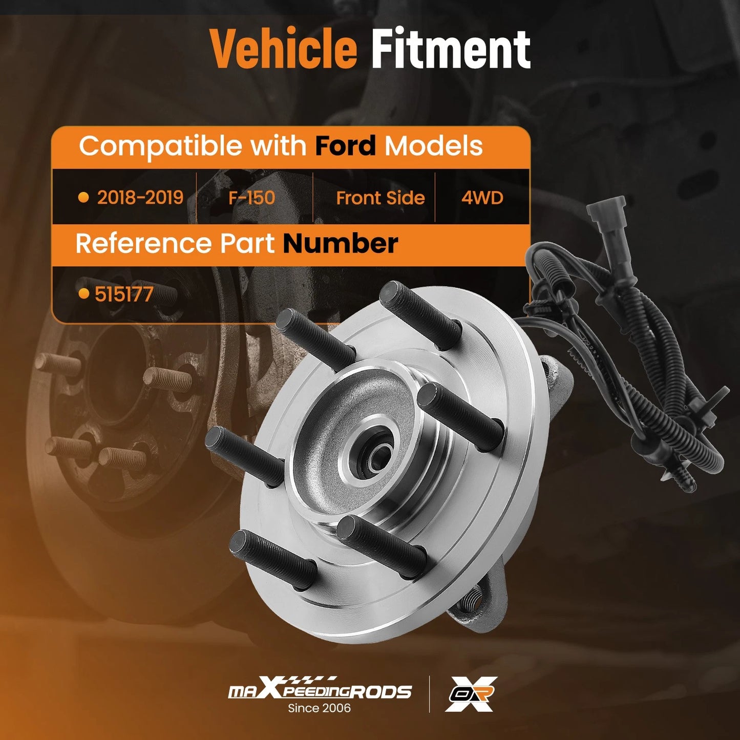 Front Wheel Hub and Bearing Assembly for Ford F-150 4WD (2018–2020)