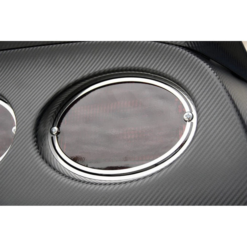 4pc Polished Stainless Steel Tail Light Trim Rings for 1997-04 Chevy Corvette C5
