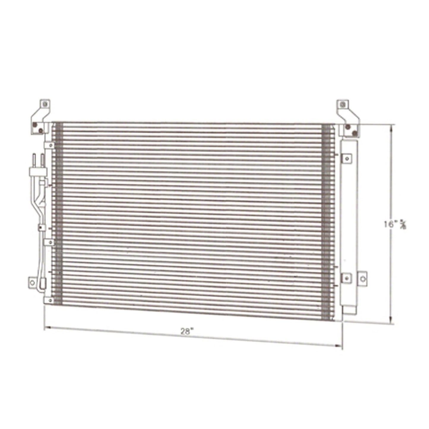 A/C Condenser Replacement w Receiver Drier for Hyundai Veracruz (2007–2012)