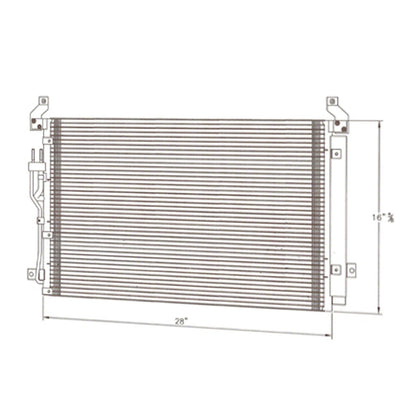 A/C Condenser Replacement w Receiver Drier for Hyundai Veracruz (2007–2012)