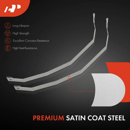2X Steel Fuel Tank Straps for Chevy Corvette (1984–1996)