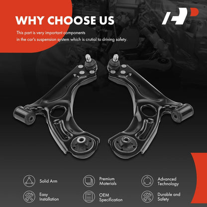 2X Front Lower Control Arm with Ball Joint for Chevy Sonic (2012–2020)