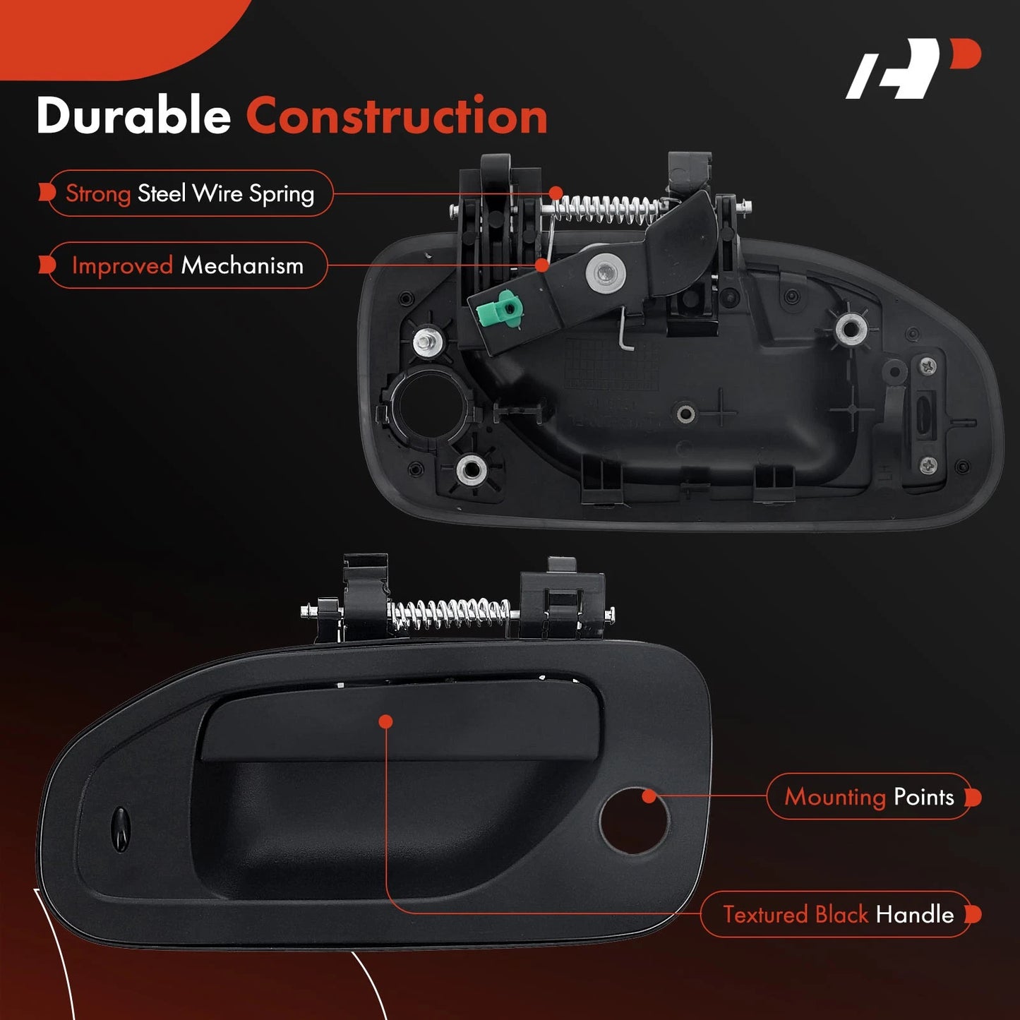 2X Front Exterior Door Handle w/ Keyhole for Chevy City Express (2015–2018)