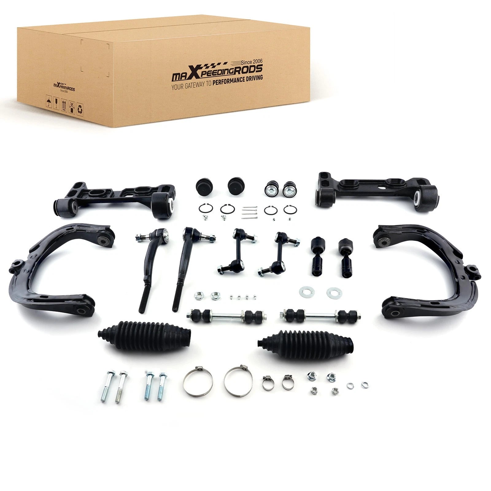 18x Front Upper Control Arms Ball Joints Tie Rods Sway Links for Trailblazer (2008–2009)