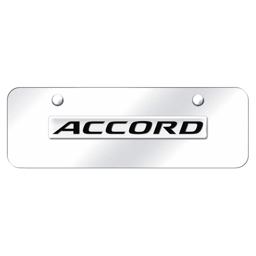 Chrome Name on Chrome Mini License Plate - Officially Licensed for Honda Accord