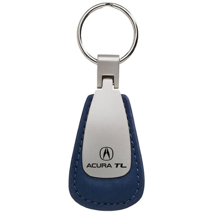 Blue Leather Teardrop Keychain - Officially Licensed for Acura TL