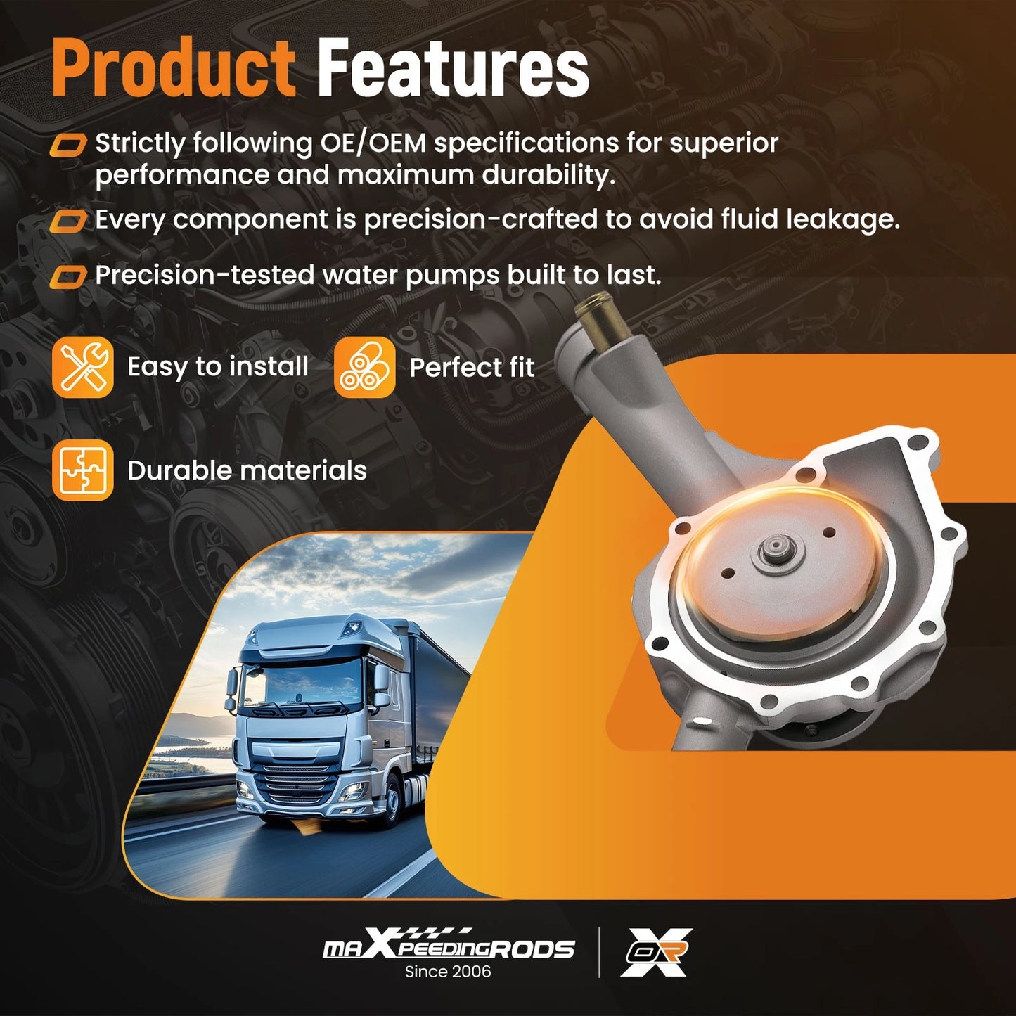 Durable Water Pump for Mercedes C220 C230 W202 (1994–1998)