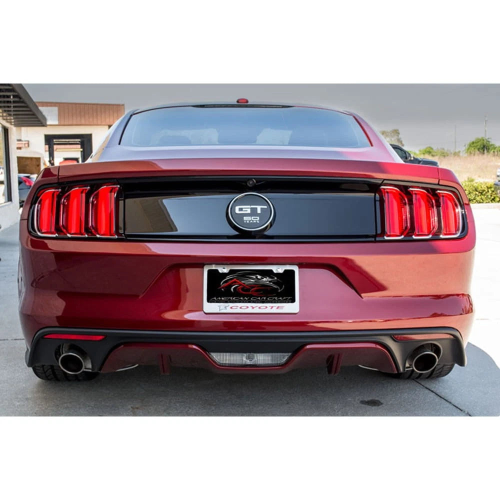 License Plate Frame Stainless Black Carbon Fiber Coyote Inlay for Ford Mustang (2015–2016)