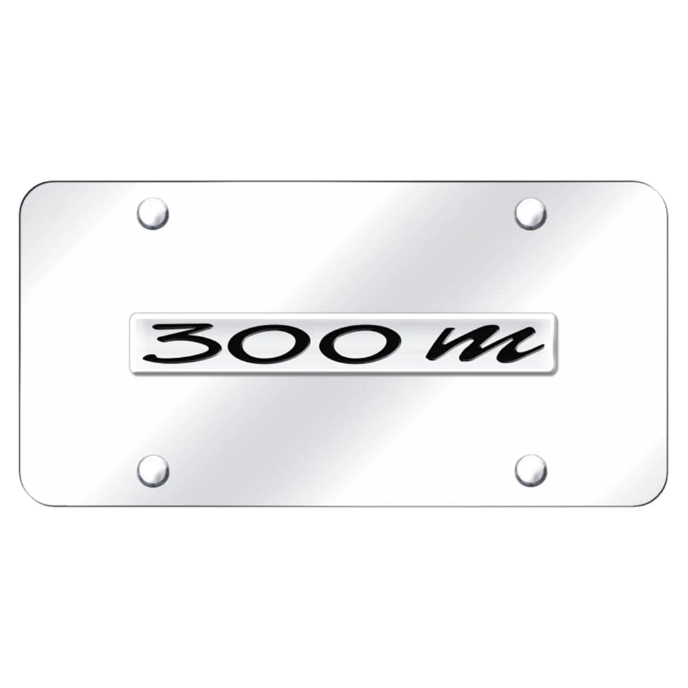 Chrome Name on Chrome License Plate - Officially Licensed for Chrysler 300M