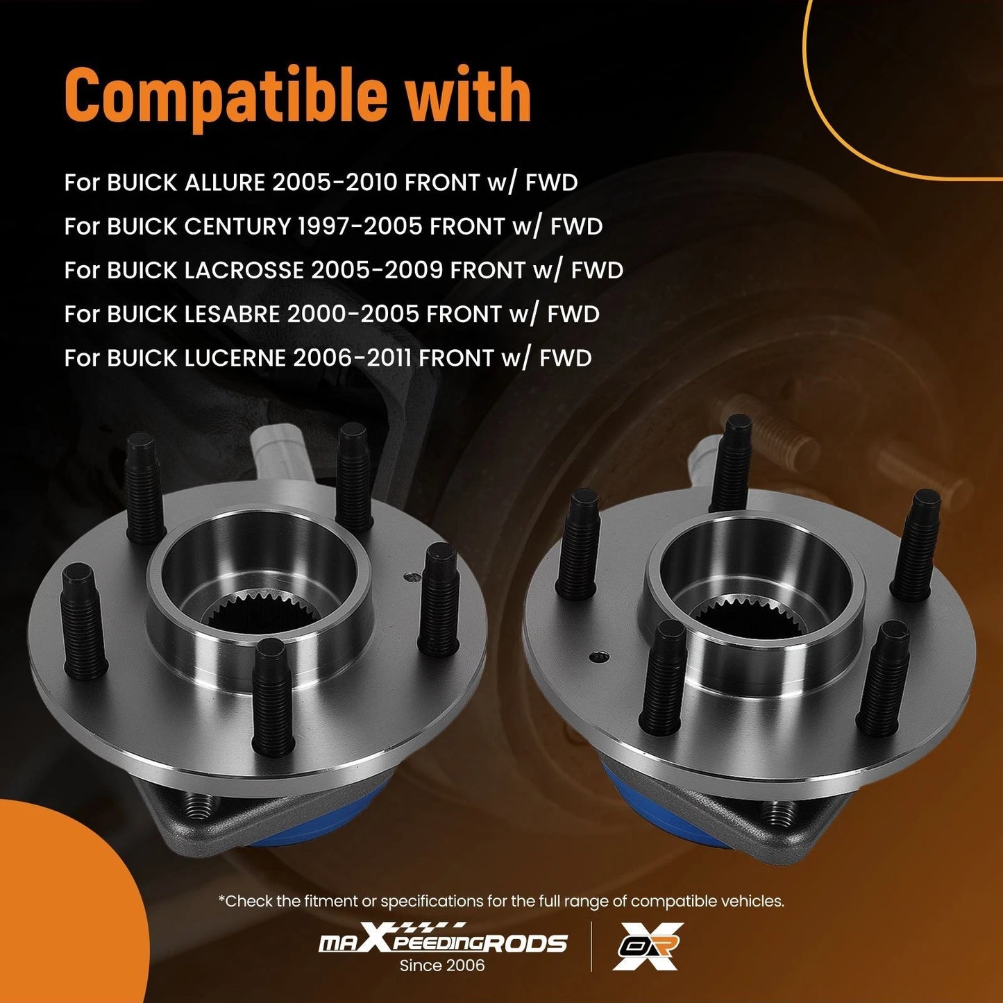 Front Wheel Hub & Bearing Set for Buick Rendezvous (2002–2007)