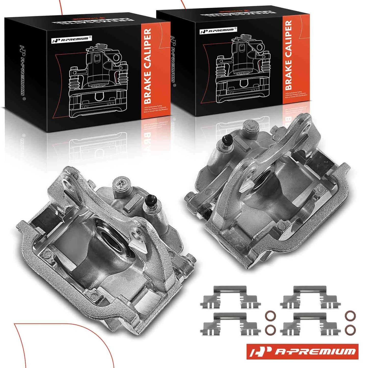 2X Rear Brake Caliper with Bracket for Silverado Sierra 1500 (2007–2018)