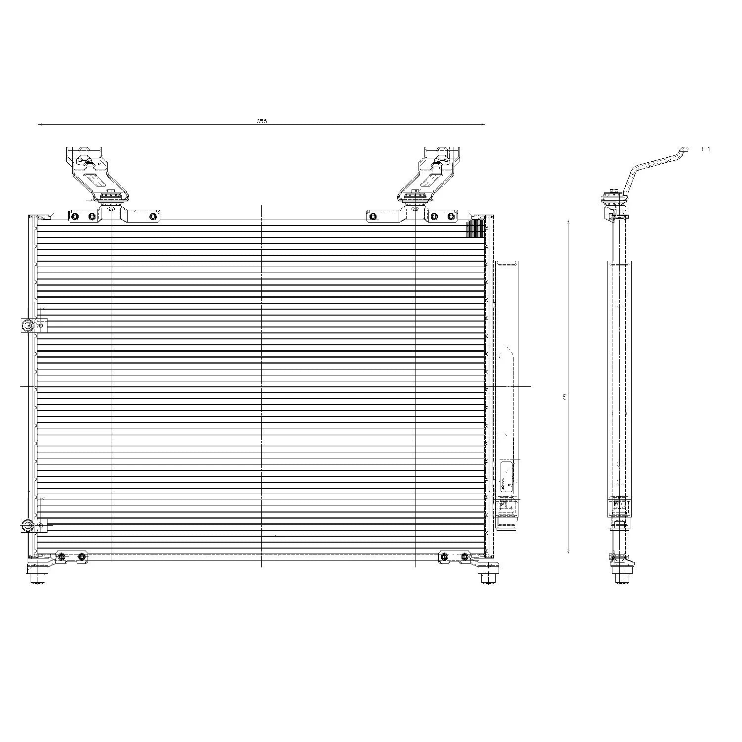 Replacement A/C Condenser Repair Part For 2003-2006 Acura MDX