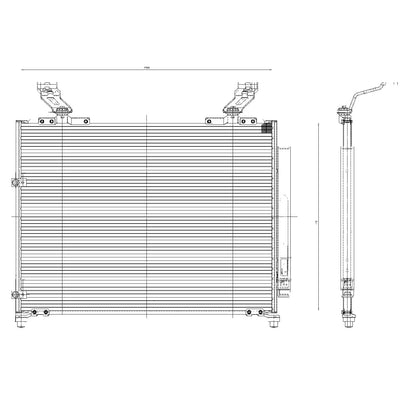 Replacement A/C Condenser Repair Part For 2003-2006 Acura MDX