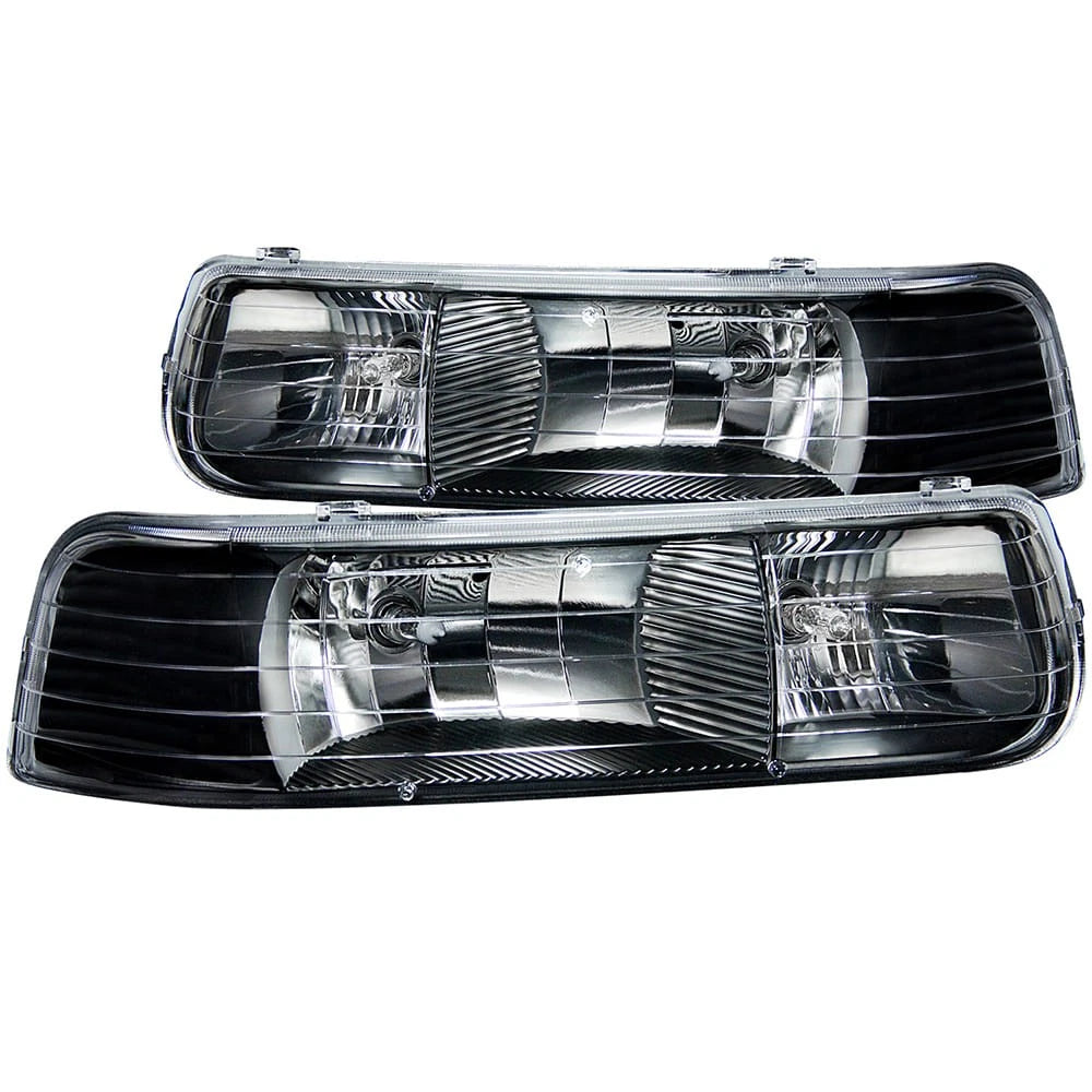 Black Clear Lens Crystal Headlight Set for 2000-2006 Chevrolet Suburban 1500
