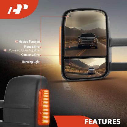 2X Power Towing Mirrors for Chevy Silverado 1500 (2003–2006)