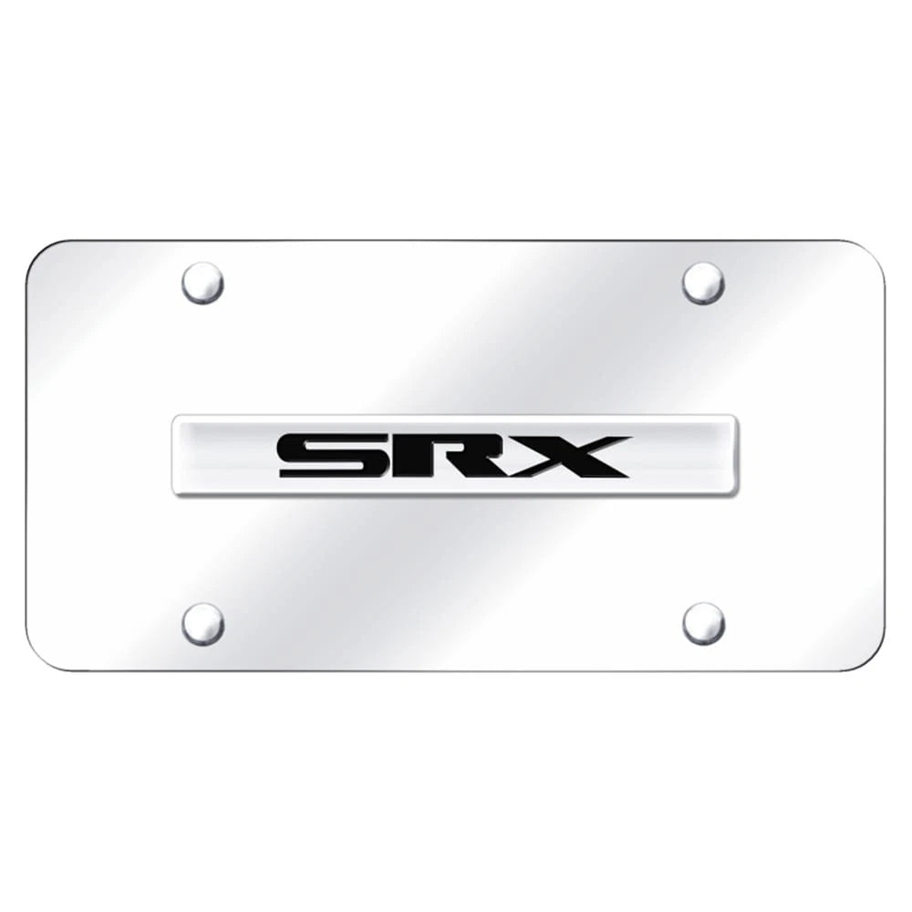 Chrome Name on Chrome License Plate - Officially Licensed for Cadillac SRX