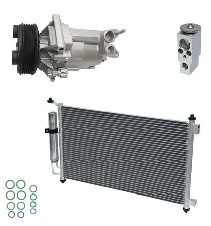 AC Compressor Kit with Condenser for Nissan Versa 1.8L (2009–2012)