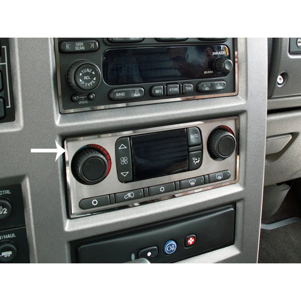 2pc Polished Stainless Steel A/C Plate with Ring for Hummer H2 (2003–2007)