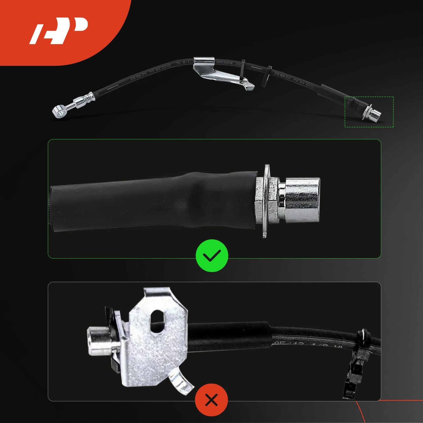 2X Front Brake Hydraulic Hose for Chevrolet Captiva Sport Equinox (2013–2017)