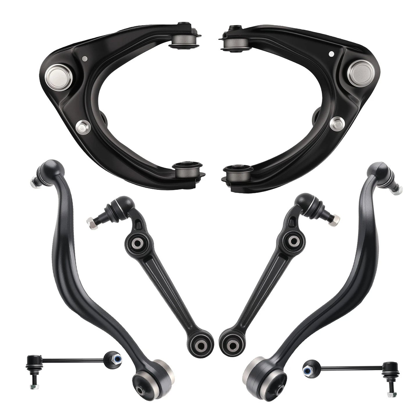 8PC Front Upper Lower Control Arm Ball Joint Pair for Ford Fusion MKZ (2007–2010)