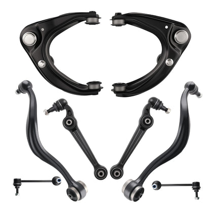 8PC Front Upper Lower Control Arm Ball Joint Pair for Ford Fusion MKZ (2007–2010)