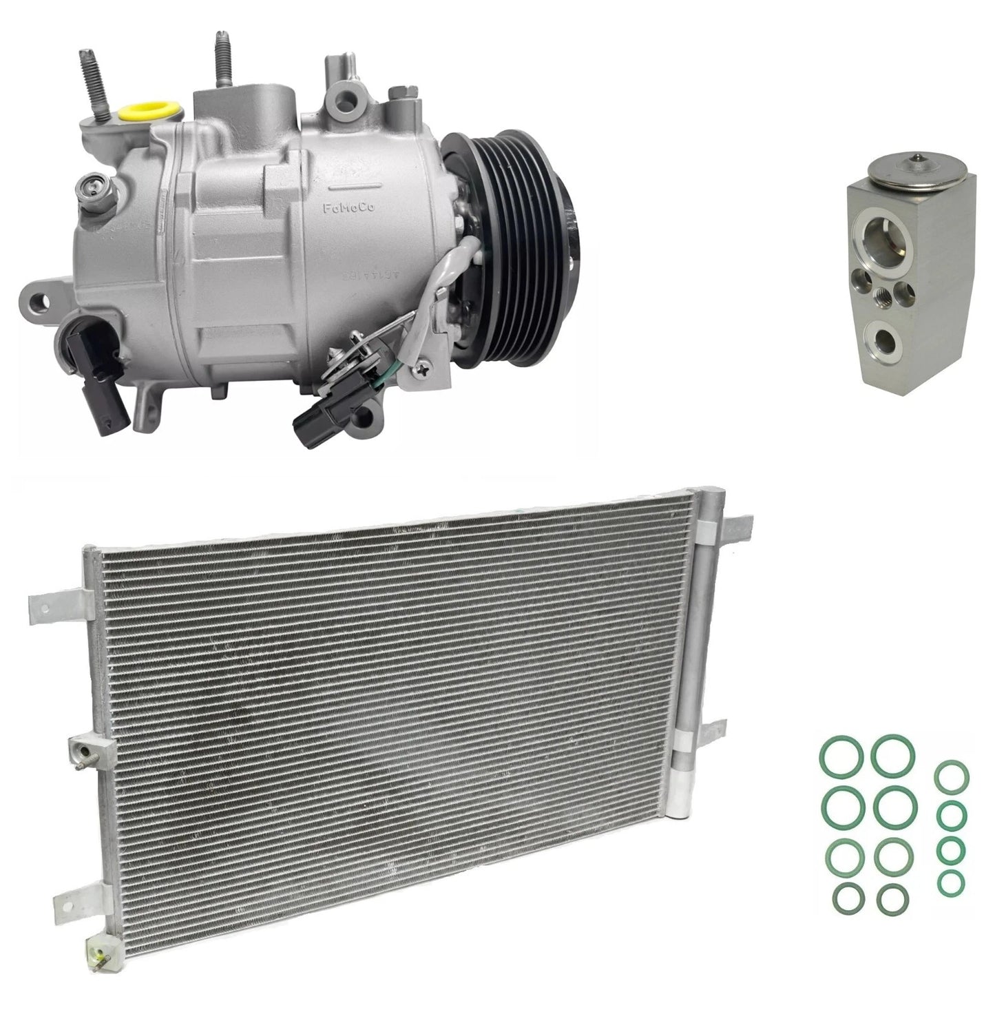 AC Compressor with Condenser Replacement for Ford F-150 2.7L Turbo (2023–2023)