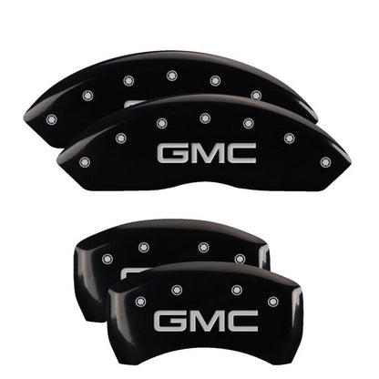 Front Rear Black Caliper Covers for 2015-2020 GMC Canyon by MGP