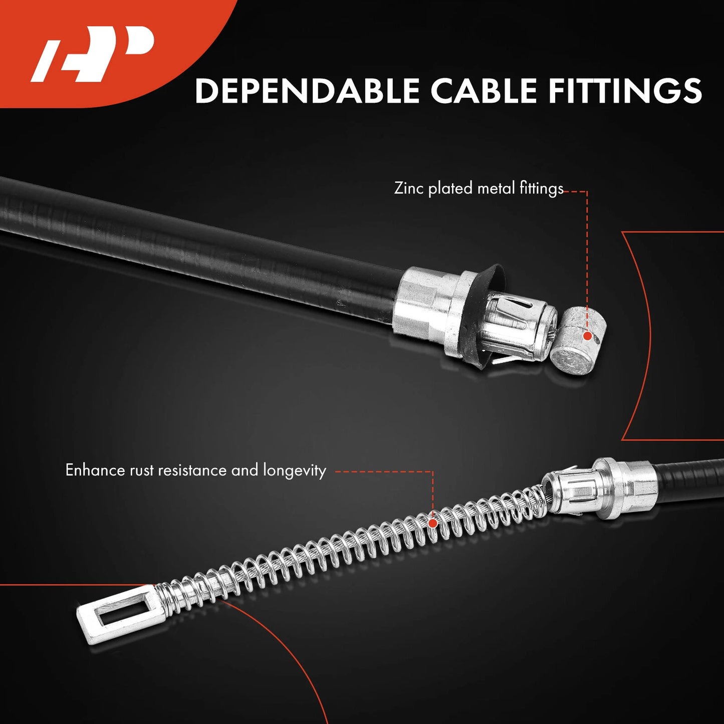 2X Rear Parking Brake Cable for Chevy Camaro (1998–2002) Pontiac Firebird (1998–2002)