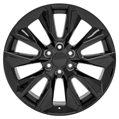 22 Inch Black 2WD Wheel Replacement for 1988-2000 Chevy C2500 (RVO4864)