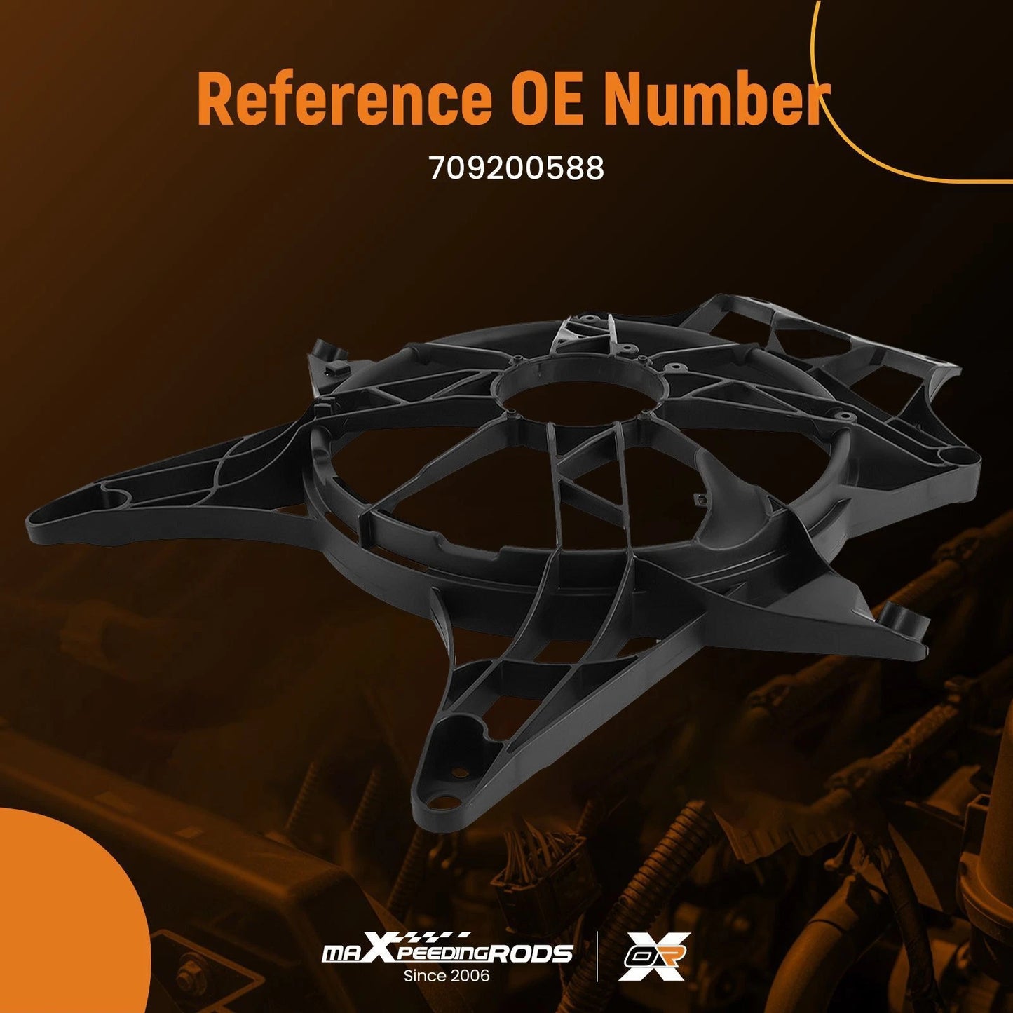 Cooling Fan Cover Frame for Can-Am Maverick X3/Max/R/RR (2017–2023)