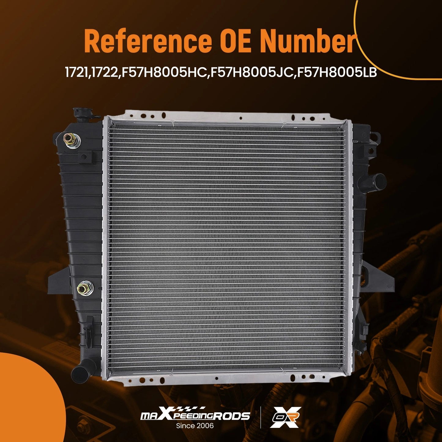 Cooling Radiator for Ford Explorer (1995–1997) 4.0L V6 AT/MT Cross Flow