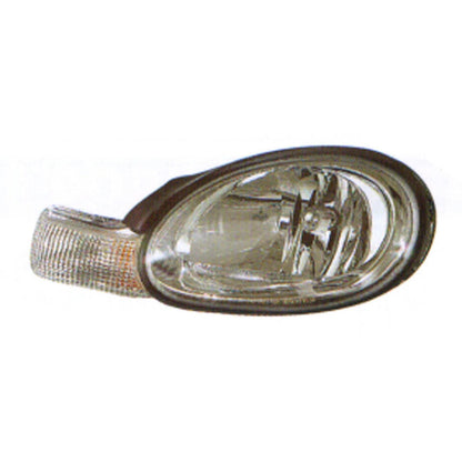 Replacement Driver Head Light Assembly w/Chrome Bezel for 2000-02 Dodge Neon
