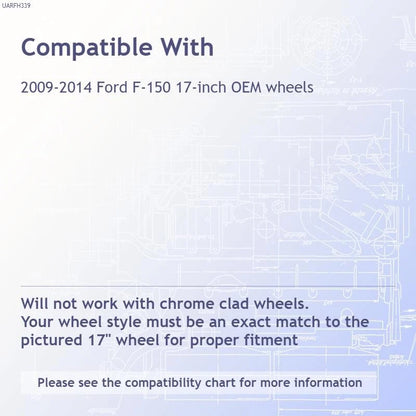 17 Inch Wheel Skins Chrome Hubcaps Full Aluminum Covers for Ford F150 (2009–2014)