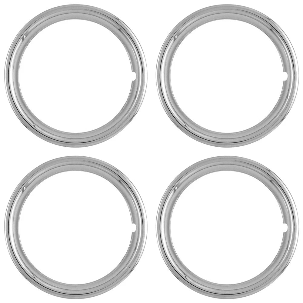 4 14" STAINLESS STEEL TRIM RINGS BEAUTY BANDS EDGE GLAMOUR WHEELS RIMS for CHEVY