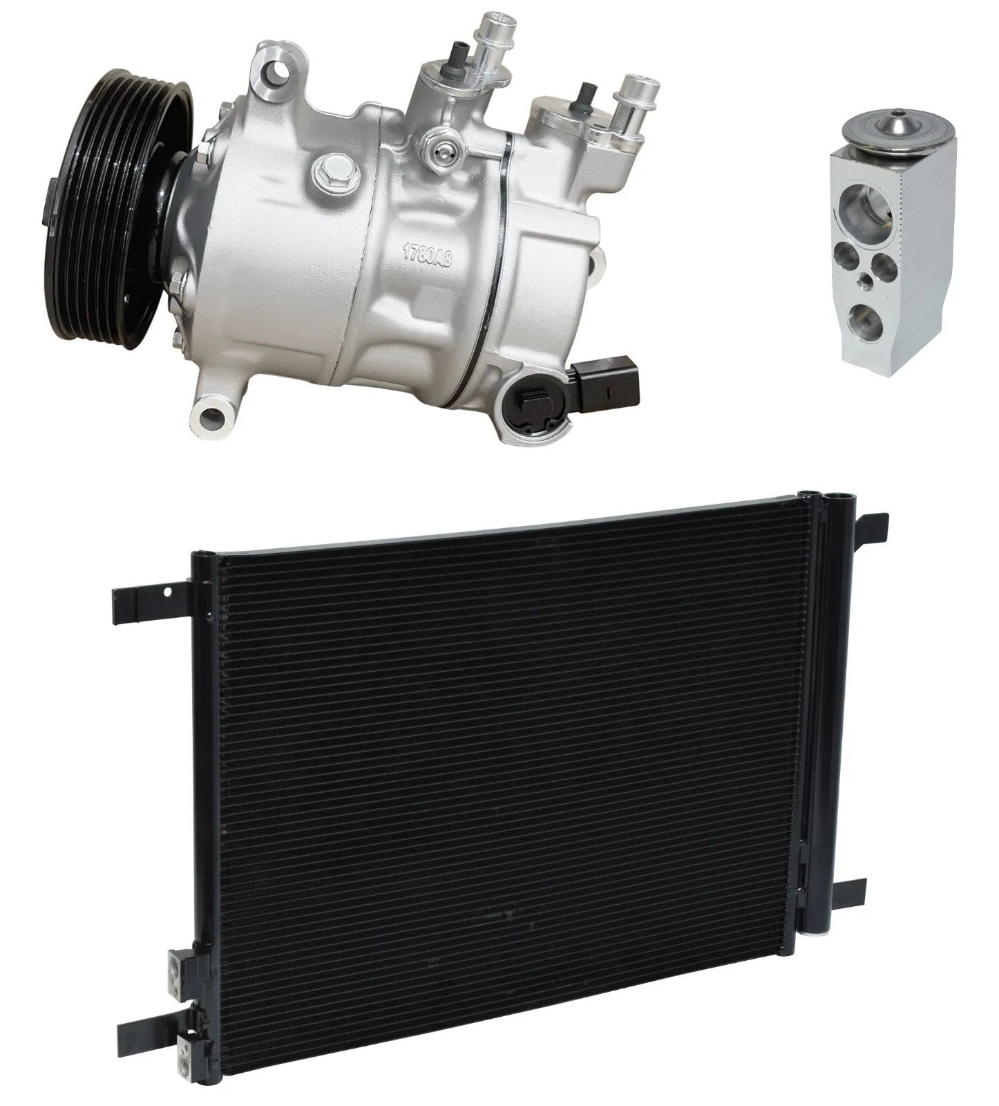 AC Compressor Kit With Condenser Replacement for Audi TT 2017–2020
