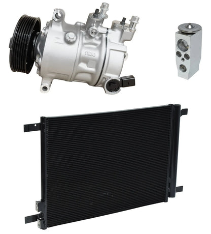 AC Compressor Kit With Condenser Replacement for Audi TT 2017–2020