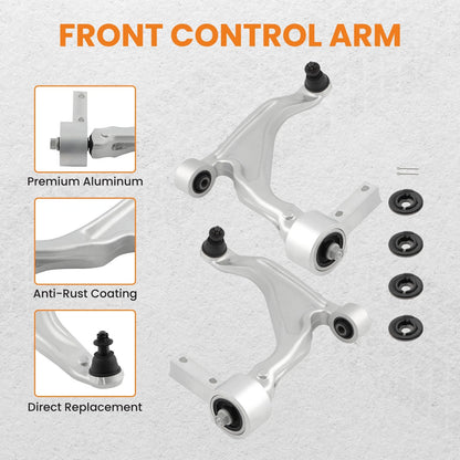 Front Lower Control Arms w/Ball Joint for 2009-2015 Honda Pilot (2pc)