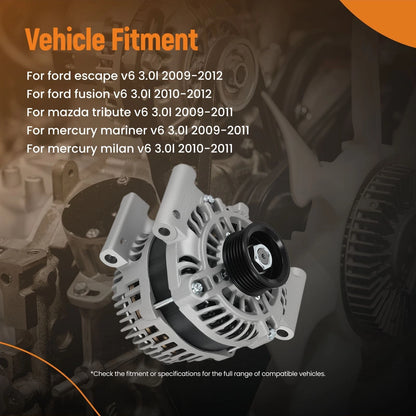 150A Alternator for Ford Escape Fusion Mazda Tribute Mercury (2009–2012)