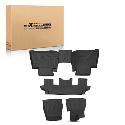 Black Anti-Slip Floor Mats for Lincoln Aviator (2020–2024) TPE Rubber