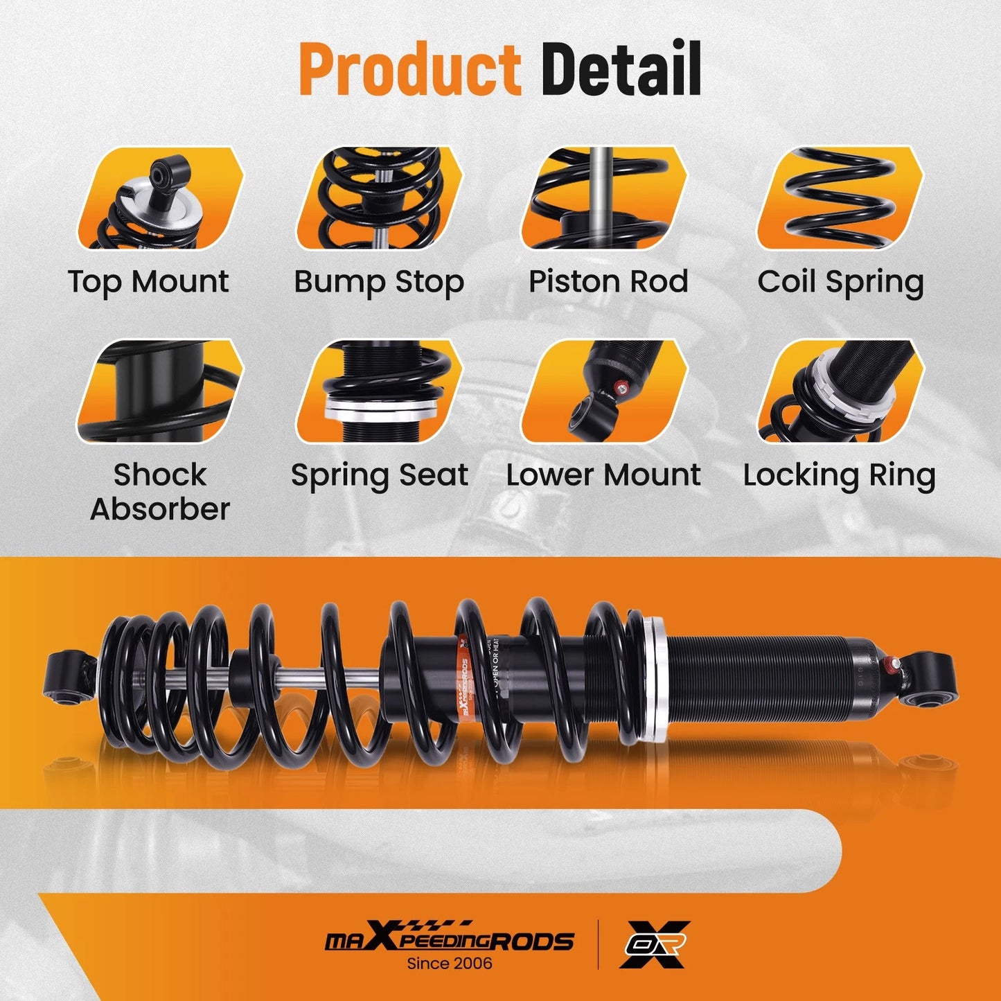 Front Left Shock Absorber for Can-Am Commander 1000 (2011–2017)