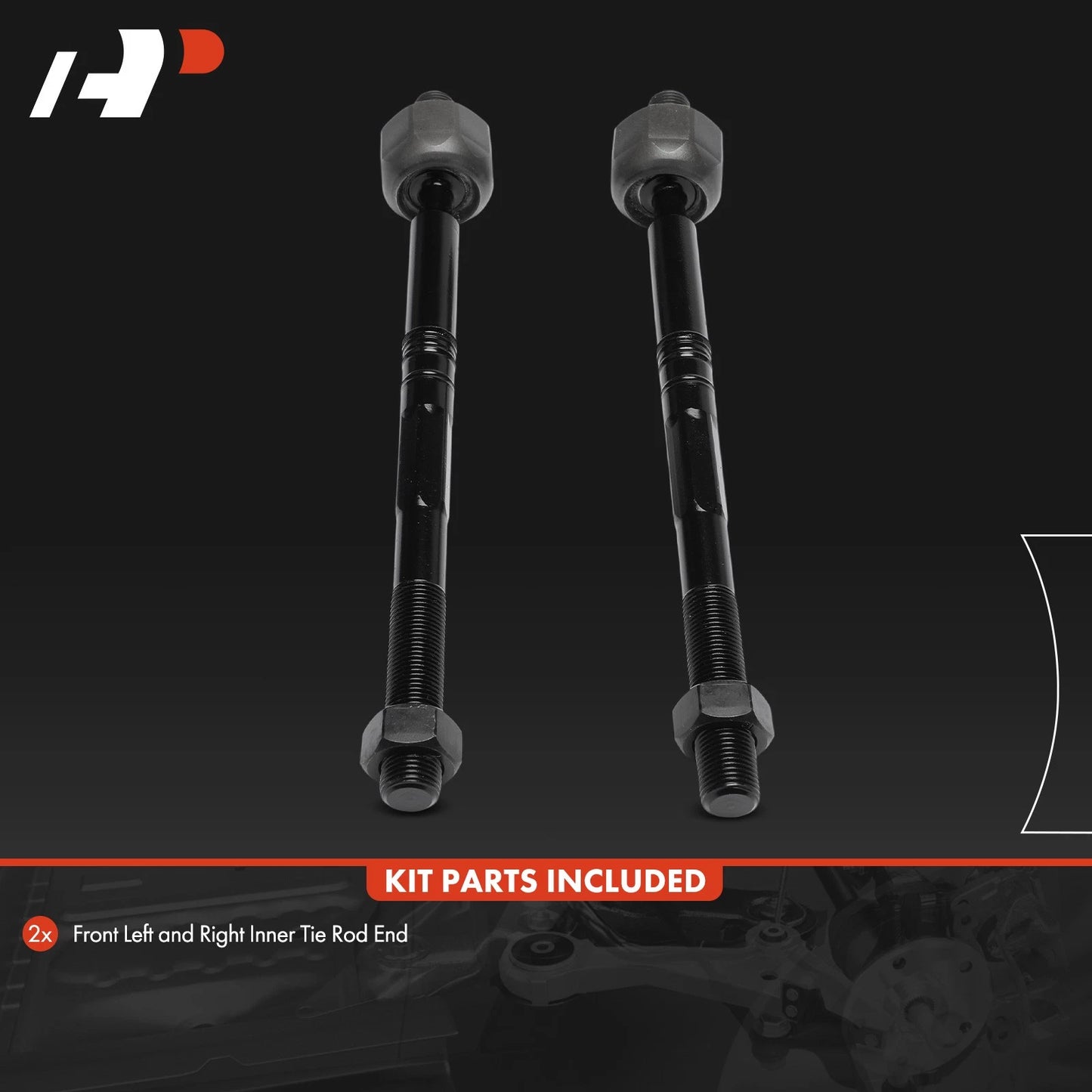 2X Front Inner Tie Rod End for Chevrolet Malibu (2013–2015)