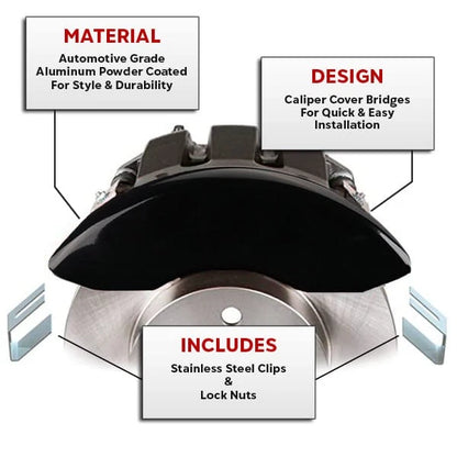 Caliper Covers Set of 4 Black for 2019–2020 Chevrolet Blazer