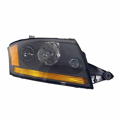 Head Light Assembly Passenger Side Replacement with Black Bezel for Honda