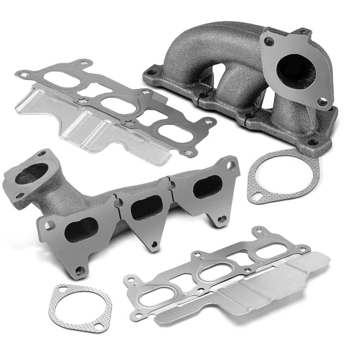 2X Exhaust Manifold with Gasket for Chevy Camaro Cadillac