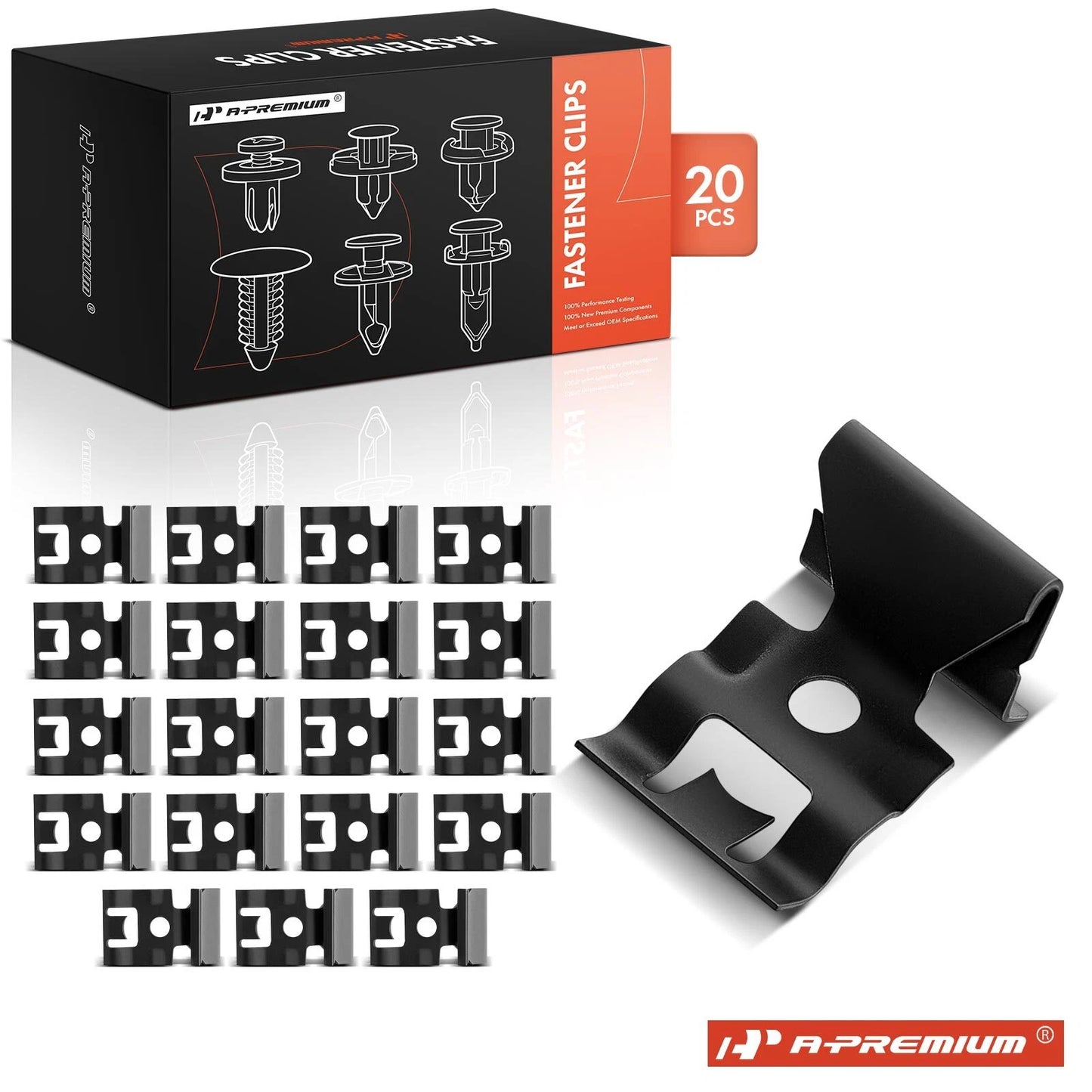 20Pcs Metal Window Reveal Molding Clips for Chevy C10, Impala (1960–1987)