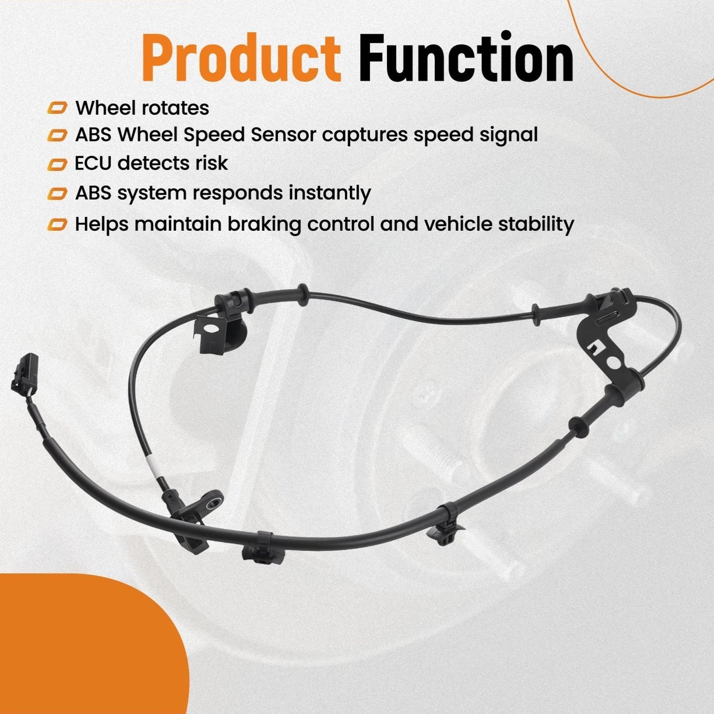 ABS Wheel Speed Sensor Front for Kia Forte (2014–2018)